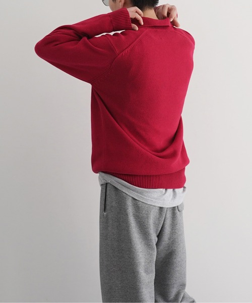 KAIKO(カイコー)の「KAIKO Knit polo shirt 2.0(ニット/セーター・メンズ・レッド/ダークグレー/サックスブルー/ブラック/グレー・1/2/3)」の11枚目の写真