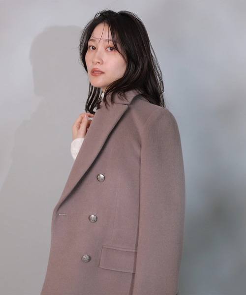 Apuweiser-riche（アプワイザーリッシェ）の「Ｗボタンジャコット（ダウンジャケット/コート・レディース・グレイッシュベージュ/ブラック/モカ・1/2）」の15枚目の写真