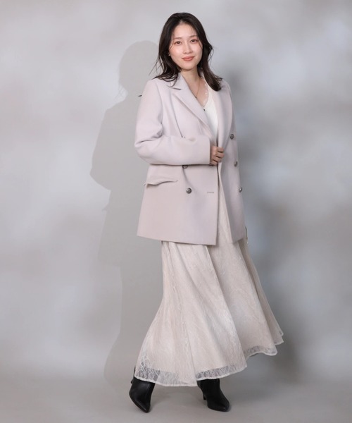 Apuweiser-riche（アプワイザーリッシェ）の「Ｗボタンジャコット（ダウンジャケット/コート・レディース・グレイッシュベージュ/ブラック/モカ・1/2）」の22枚目の写真