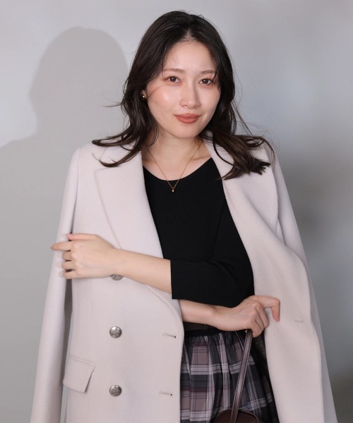 Apuweiser-riche（アプワイザーリッシェ）の「Ｗボタンジャコット（ダウンジャケット/コート・レディース・グレイッシュベージュ/ブラック/モカ・1/2）」の17枚目の写真