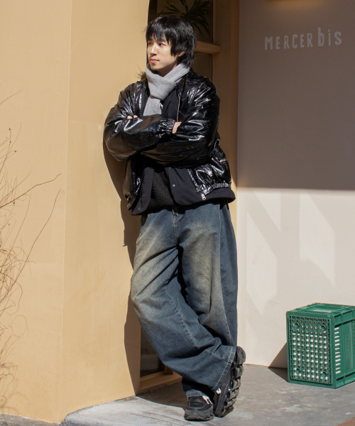 AGOD（エージーオーディー）の「ヴィンテージサイドタックワイドデニムパンツ [デザートブルー]（デニムパンツ・レディース・その他・X-SMALL/SMALL/MEDIUM/LARGE/X-LARGE）」の7枚目の写真