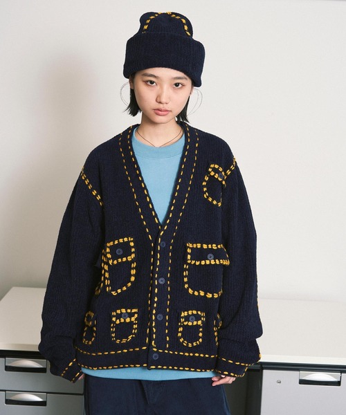 PHINGERIN（フィンガリン）の「【PHINGERIN/フィンガリン】PG1 POCKET CARDIGAN（カーディガン/ボレロ・メンズ・ベージュ/ネイビー/ワイン・S/M/L/XL）」の7枚目の写真