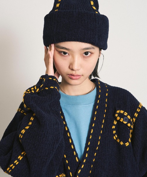 PHINGERIN（フィンガリン）の「【PHINGERIN/フィンガリン】PG1 POCKET CARDIGAN（カーディガン/ボレロ・メンズ・ベージュ/ネイビー/ワイン・S/M/L/XL）」の8枚目の写真
