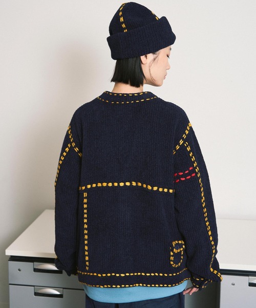 PHINGERIN（フィンガリン）の「【PHINGERIN/フィンガリン】PG1 POCKET CARDIGAN（カーディガン/ボレロ・メンズ・ベージュ/ネイビー/ワイン・S/M/L/XL）」の9枚目の写真