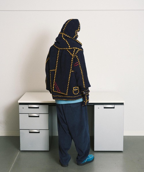 PHINGERIN（フィンガリン）の「【PHINGERIN/フィンガリン】PG1 POCKET CARDIGAN（カーディガン/ボレロ・メンズ・ベージュ/ネイビー/ワイン・S/M/L/XL）」の11枚目の写真