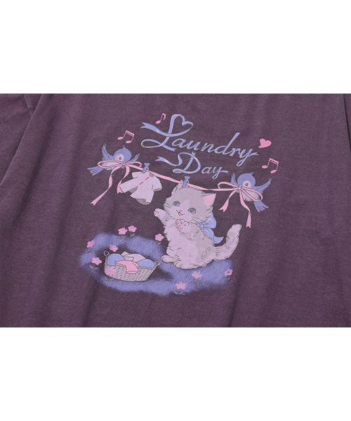 CPGN STUDIO(コンパーニョ)の「ランダリーデイ ピグメント 半袖Tシャツ アッシュパープル(Tシャツ/カットソー・レディース・その他・MEDIUM/LARGE)」の6枚目の写真