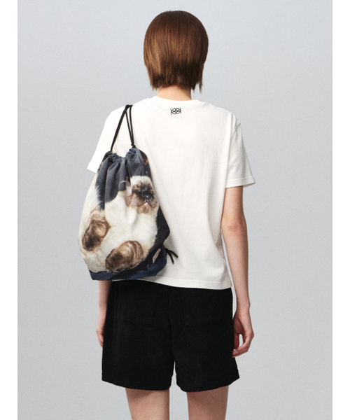 Drawstring Sport Bag Cat Print