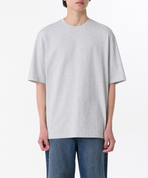 リラックスドOEクルーネックTシャツ[メランジライトグレー]
