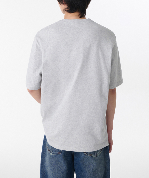 MUSINSA STANDARD（ムシンサスタンダード）の「リラックスドOEクルーネックTシャツ[メランジライトグレー]（Tシャツ/カットソー・メンズ・その他・XX-LARGE/XXX-LARGE/SMALL/MEDIUM/LARGE/X-LARGE）」の2枚目の写真