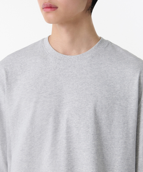 MUSINSA STANDARD（ムシンサスタンダード）の「リラックスドOEクルーネックTシャツ[メランジライトグレー]（Tシャツ/カットソー・メンズ・その他・XX-LARGE/XXX-LARGE/SMALL/MEDIUM/LARGE/X-LARGE）」の3枚目の写真