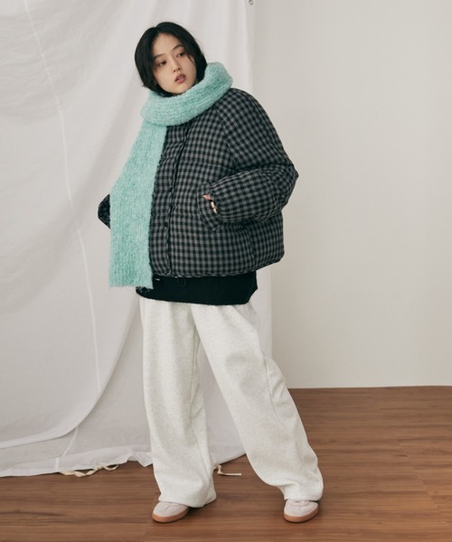MERLOT（メルロー）の「チェック中綿ブルゾン（ダウンジャケット/コート・レディース・ブラック/ネイビー・FREE）」の13枚目の写真