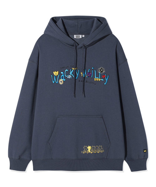 Wacky WiLLy(ワッキーウィリー)の「刺繍ロゴフードパーカー ネイビー(パーカー・レディース・その他・SMALL/MEDIUM/LARGE/X-LARGE)」の2枚目の写真