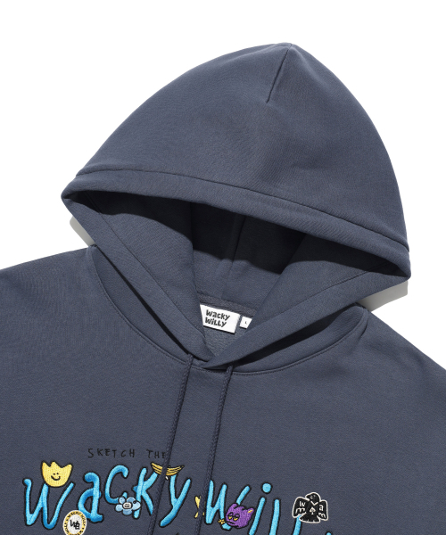 Wacky WiLLy(ワッキーウィリー)の「刺繍ロゴフードパーカー ネイビー(パーカー・レディース・その他・SMALL/MEDIUM/LARGE/X-LARGE)」の4枚目の写真