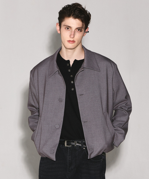 WESLEYHYUSTON（ウェズリーユーストン）の「W metal button henley neck knit black（Tシャツ/カットソー・メンズ・その他・MEDIUM/LARGE/X-LARGE）」の3枚目の写真