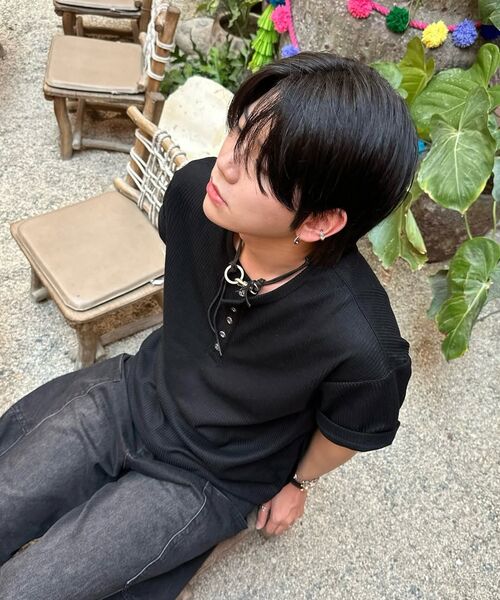 WESLEYHYUSTON（ウェズリーユーストン）の「W metal button henley neck knit black（Tシャツ/カットソー・メンズ・その他・MEDIUM/LARGE/X-LARGE）」の8枚目の写真
