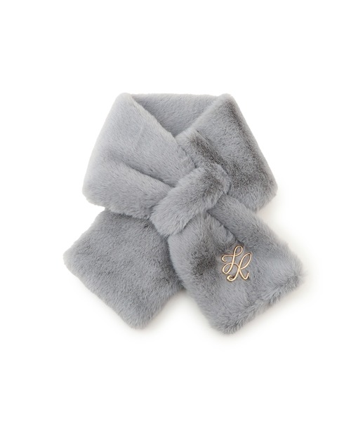 ROPE' PICNIC（ロペピクニック）の「ブローチ付きフェイクファーティペット（マフラー・レディース・グレー/ブラウン/キナリ・FREE）」の7枚目の写真