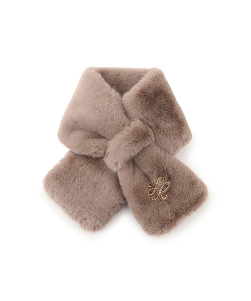 ROPE' PICNIC（ロペピクニック）の「ブローチ付きフェイクファーティペット（マフラー・レディース・グレー/ブラウン/キナリ・FREE）」の16枚目の写真