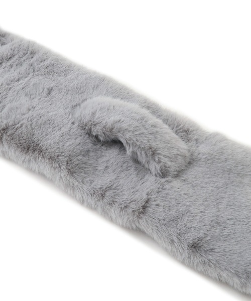 ROPE' PICNIC（ロペピクニック）の「ブローチ付きフェイクファーティペット（マフラー・レディース・グレー/ブラウン/キナリ・FREE）」の9枚目の写真