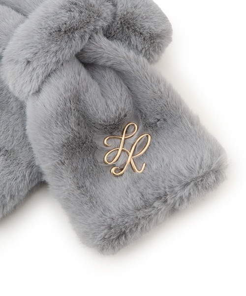 ROPE' PICNIC（ロペピクニック）の「ブローチ付きフェイクファーティペット（マフラー・レディース・グレー/ブラウン/キナリ・FREE）」の12枚目の写真