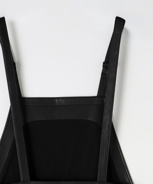 MACPHEE(マカフィー)の「レザーライク サロペット(サロペット/オーバーオール・レディース・ブラック・36/34)」の8枚目の写真