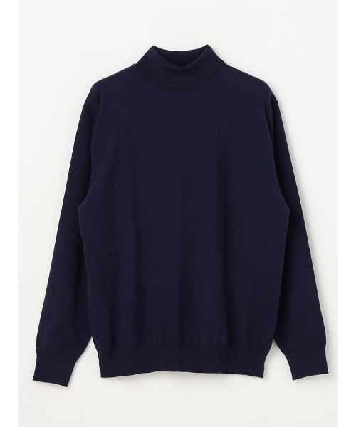 Perfect Suit FActory(パーフェクトスーツファクトリー)の「【Smart Pick!】レーヨンブレンド タートルネック ベーシックニット ブラック/ネイビー/ブラウン(ニット/セーター・メンズ・ブラック/ネイビー/ブラウン・M/S/LL/L)」の3枚目の写真