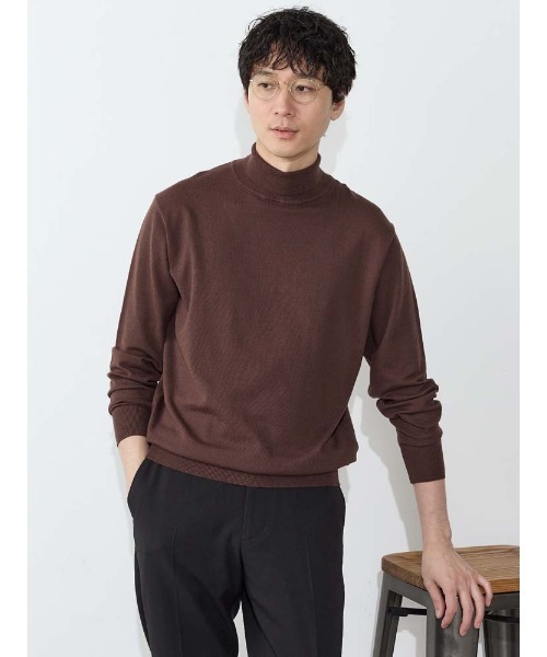Perfect Suit FActory(パーフェクトスーツファクトリー)の「【Smart Pick!】レーヨンブレンド タートルネック ベーシックニット ブラック/ネイビー/ブラウン(ニット/セーター・メンズ・ブラック/ネイビー/ブラウン・M/S/LL/L)」の9枚目の写真
