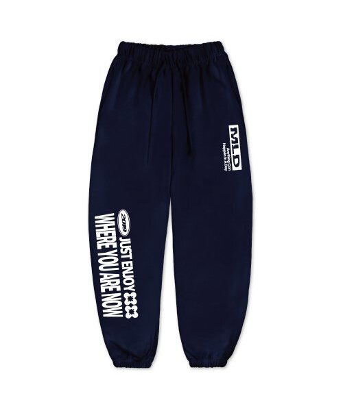 MILLION DAY(ミリオンデイ)の「MILLION Sporty Jogger Pants(スウェットパンツ・レディース・ネイビー/アイボリー/ホワイト/ブルー・LARGE/MEDIUM)」の2枚目の写真