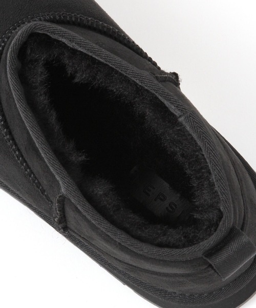 LEPSIM（レプシィム）の「フェイクムートン厚底ブーツ　608843（ブーツ・レディース・ベージュ/ブラック・LARGE/MEDIUM）」の20枚目の写真