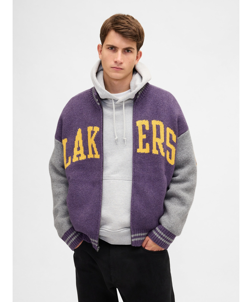 セール】CashSoft カシミヤタッチ NBA ロサンゼルス レイカーズ ロゴ