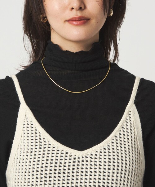 green label relaxing（グリーンレーベルリラクシング）の「スパンコール ニット 2WAY キャミソール ウォッシャブル（ベスト・レディース・オフホワイト/ブラック・FREE）」の17枚目の写真