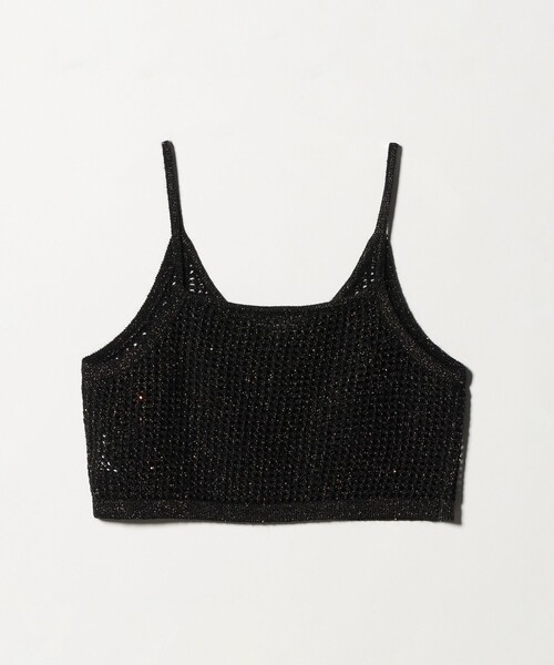 green label relaxing（グリーンレーベルリラクシング）の「スパンコール ニット 2WAY キャミソール ウォッシャブル（ベスト・レディース・オフホワイト/ブラック・FREE）」の22枚目の写真