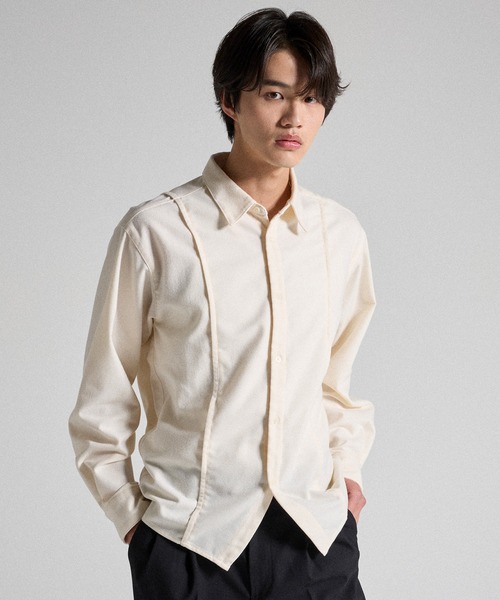 Parts Lab.(パーツラボ)の「【Parts Lab.】Basic Brushed Polyester Rregular Collar Shirt / ベーシックブラッシュドポリエステルレギュラーカラーシャツ(シャツ/ブラウス・メンズ・グレー/アイボリー・S/M/L)」の9枚目の写真