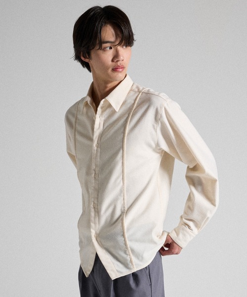 Parts Lab.(パーツラボ)の「【Parts Lab.】Basic Brushed Polyester Rregular Collar Shirt / ベーシックブラッシュドポリエステルレギュラーカラーシャツ(シャツ/ブラウス・メンズ・グレー/アイボリー・S/M/L)」の17枚目の写真