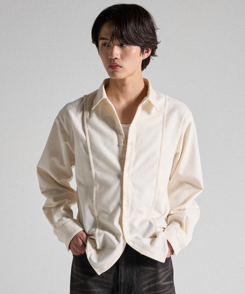 Parts Lab.(パーツラボ)の「【Parts Lab.】Basic Brushed Polyester Rregular Collar Shirt / ベーシックブラッシュドポリエステルレギュラーカラーシャツ(シャツ/ブラウス・メンズ・グレー/アイボリー・S/M/L)」の19枚目の写真