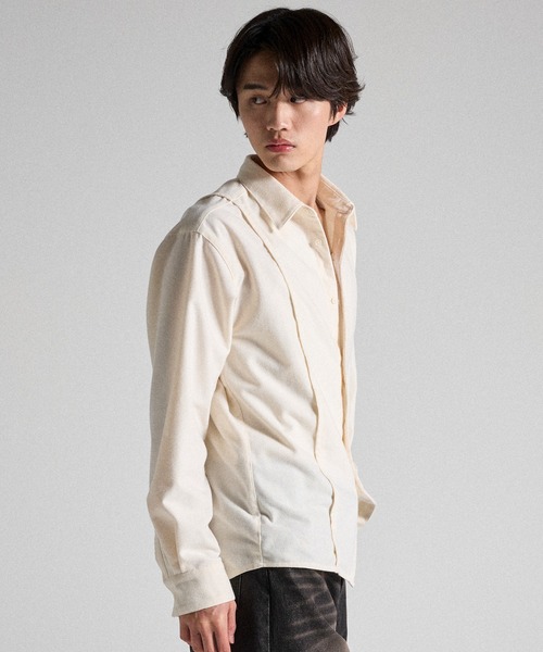 Parts Lab.(パーツラボ)の「【Parts Lab.】Basic Brushed Polyester Rregular Collar Shirt / ベーシックブラッシュドポリエステルレギュラーカラーシャツ(シャツ/ブラウス・メンズ・グレー/アイボリー・S/M/L)」の21枚目の写真
