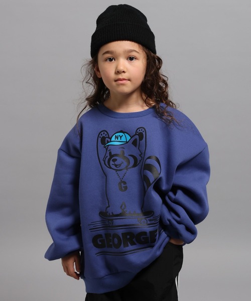 GEORGE'S(ジョージズ)の「【KIDS】アニマルスウェットプルオーバー(スウェット・キッズ・ライトグレー/ピンク/ネイビー・110cm/130cm/150cm)」の3枚目の写真