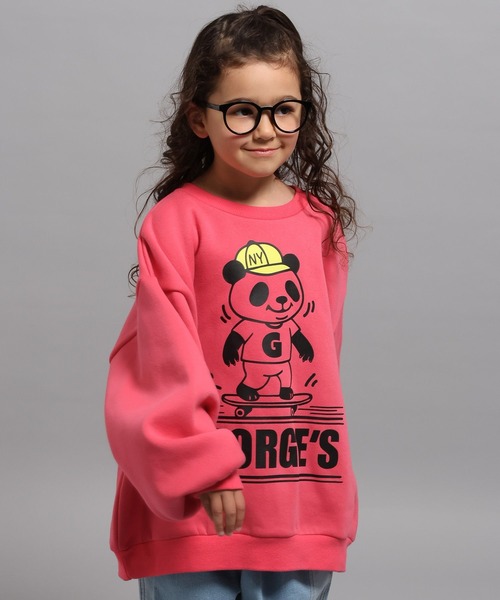 GEORGE'S(ジョージズ)の「【KIDS】アニマルスウェットプルオーバー(スウェット・キッズ・ライトグレー/ピンク/ネイビー・110cm/130cm/150cm)」の1枚目の写真