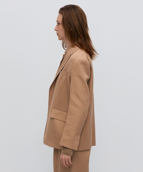 BACCA（バッカ）の「コットンウールトリコチン ボックスジャケット（テーラードジャケット・レディース・ネイビー/ベージュ・36）」の5枚目の写真