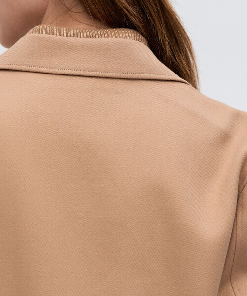 BACCA（バッカ）の「コットンウールトリコチン ボックスジャケット（テーラードジャケット・レディース・ネイビー/ベージュ・36）」の9枚目の写真