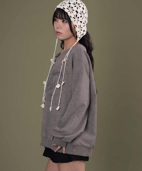 dispark（ディスパーク）の「DISPARK/【25年秋冬新作】ベルトショルダーグラフィックスウェット（スウェット・レディース・ライトベージュ/ベージュ・FREE）」の5枚目の写真