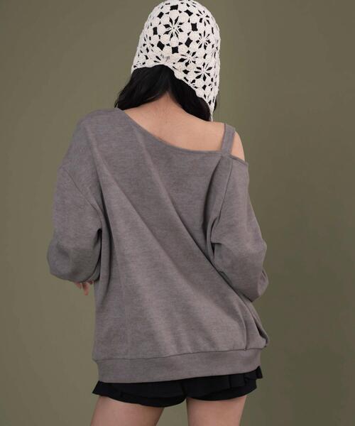 dispark（ディスパーク）の「DISPARK/【25年秋冬新作】ベルトショルダーグラフィックスウェット（スウェット・レディース・ライトベージュ/ベージュ・FREE）」の6枚目の写真