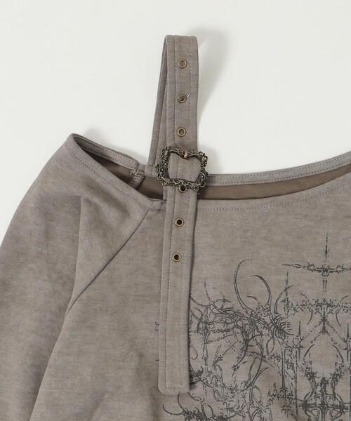 dispark（ディスパーク）の「DISPARK/【25年秋冬新作】ベルトショルダーグラフィックスウェット（スウェット・レディース・ライトベージュ/ベージュ・FREE）」の13枚目の写真