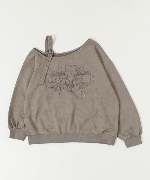 dispark（ディスパーク）の「DISPARK/【25年秋冬新作】ベルトショルダーグラフィックスウェット（スウェット・レディース・ライトベージュ/ベージュ・FREE）」の18枚目の写真