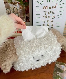 Vini（ヴィニ）の「わんわんもこもこティッシュカバー（収納グッズ）」