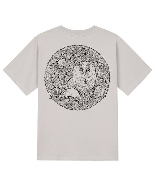 KAN6312(カン6312)の「KTC0141 オウル 半袖Tシャツ - ベージュ(Tシャツ/カットソー・メンズ・その他・SMALL/MEDIUM/LARGE/X-LARGE)」の1枚目の写真