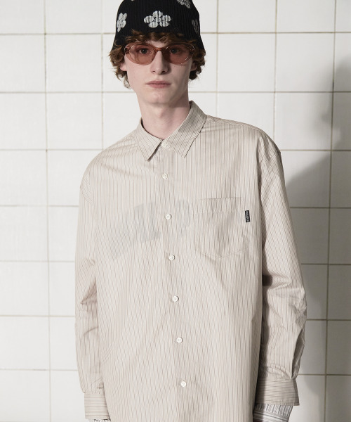 UNALLOYED（アナロイド）の「レイヤードカフスストライプシャツ / ベージュ（シャツ/ブラウス・メンズ・その他・MEDIUM/LARGE）」の12枚目の写真