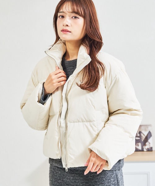 MISCH MASCH（ミッシュマッシュ）の「ZOZO限定 ボリュームショートダウン（ダウンジャケット/コート・レディース・アイボリー/ブルー・ﾌﾘ-）」の17枚目の写真