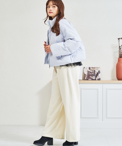 MISCH MASCH（ミッシュマッシュ）の「ZOZO限定 ボリュームショートダウン（ダウンジャケット/コート・レディース・アイボリー/ブルー・ﾌﾘ-）」の13枚目の写真