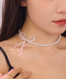 nico nico（ニコニコ）の「【 nico nico / ニコニコ 】リボンモチーフ・パールネックレス（ネックレス）」