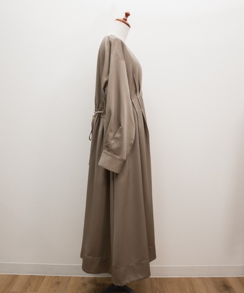 CLETTE(クレット)の「CLETTEオリジナルウエストタックシャツワンピース(ワンピース・レディース・ブラウン/ネイビー/ベージュ・LL/4L/3L)」の14枚目の写真